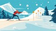 © AriyaniAI - Winter Biathlon Illustration