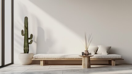 Poster - Minimalist Interior Design with Cactus