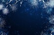 © Daria - Stunning new year s fireworks display on dark blue background with space for text and advertising