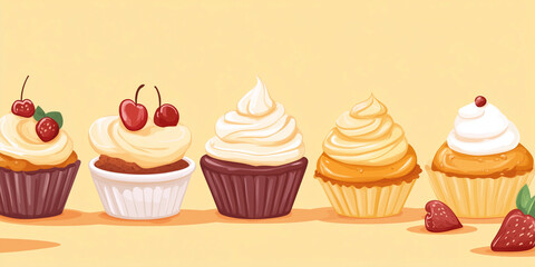 Poster - Sweet, buttery mixture used as a filling or topping in various baked treats, sweets illustration art