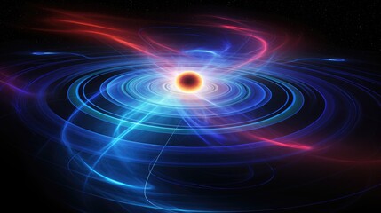 Wall Mural - A swirling vortex of light and energy, a cosmic dance of color and form, a mesmerizing abstract background perfect for your next project.