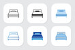 © wahya - single bed icons with various design styles