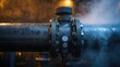 © Ecleposs - Pipes – Macro Shot of Steam Emitting from a Valve Pipe Offering a Gritty Industrial Feel