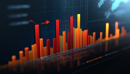 A graph showing the growth of real estate sales