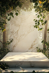 Sticker - Marble Podium in Forest.