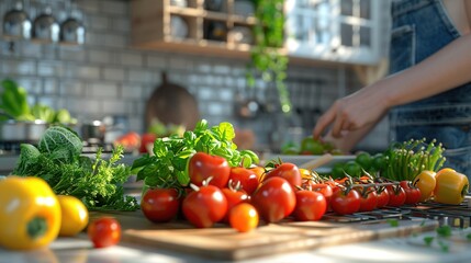 Poster - Fresh Vegetables in the Kitchen