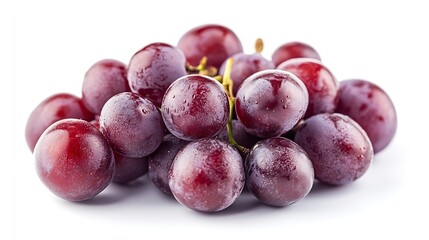 Poster - Red grape isolated on white background with clipping path : Generative AI