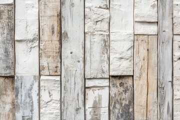 Poster - Close-up of a wooden wall with white paint.