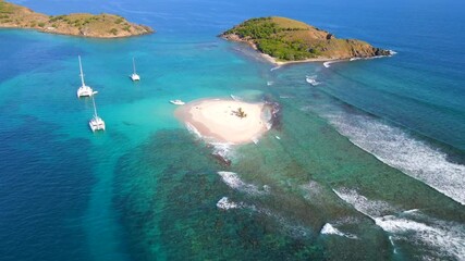 Wall Mural - Aerial View of a Small Island in British Virgin Islands in the Caribbean 