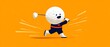 © vanilnilnilla - Focused Golf Ball Executing Flawless Swing in Dynamic Comic-Style