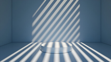 Wall Mural - Minimalist Product Display Mockup with Light Stripes for Branding and Presentation