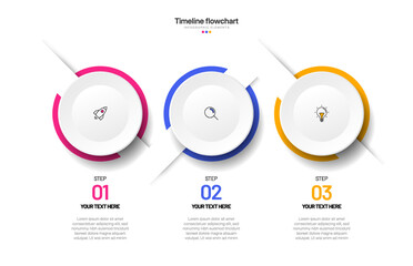 Poster - Timeline infographic design with options or steps. Infographics for business concept. Can be used for presentations workflow layout, banner, process, diagram, flow chart, info graph, annual report.