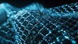 © Witri - Abstract Wire Mesh with Blue Bokeh