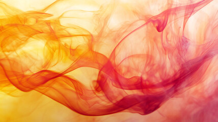 Wall Mural - abstract red and yellow smoke