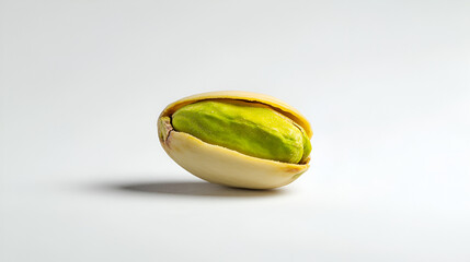 Pistachio on white background space for text