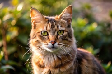 Portrait of a beautiful cat close up