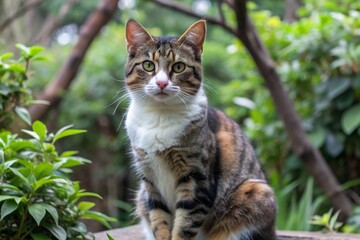 Portrait of a beautiful cat close up