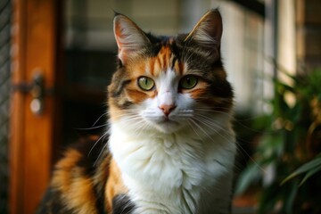 Portrait of a beautiful cat close up