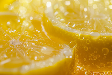 Sticker - A close up of a lemon with droplets of water on it