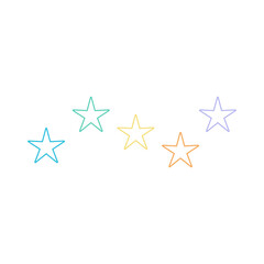 Wall Mural - Colorful decorative stars