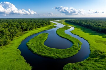 Savannah Wildlife Conservation represented in a sleek design, highlighting efforts to preserve the regionâ€™s wetlands, forests, and rivers