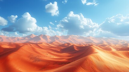 Canvas Print - Expansive Desert Landscape with Bright Blue Sky