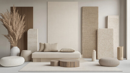 Wall Mural - Minimalist Living Room.