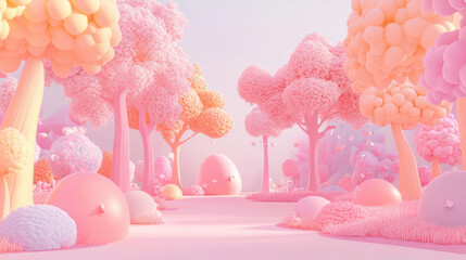 Canvas Print - Pink Dream Forest.