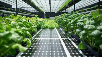 Poster - Greenhouses Plants Growing in a Solar Powered System