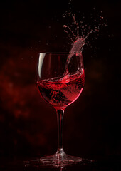 Wall Mural - red wine pouring into glass