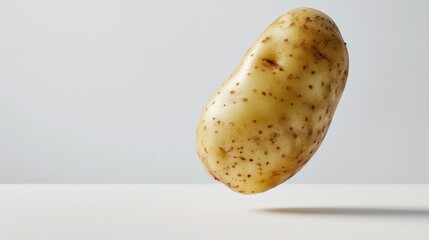 A potato flying through the air, great for illustrations about food, humor or absurdity