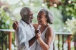 © Vii - Couple dancing together on a wooden porch