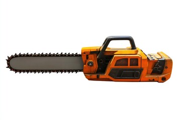 Wall Mural - Industrial-grade chainsaw isolated on white background