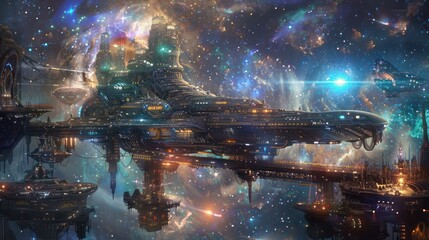 Canvas Print - Spaceship In Space