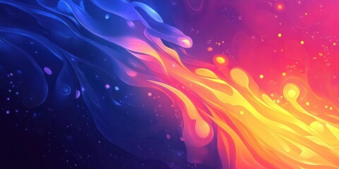 Wall Mural - Abstract light background featuring a 2D cartoon illustration