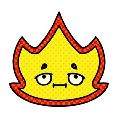 Sticker - comic book style cartoon of a fire