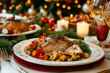 Canvas Print - Christmas Eve Family Dinner