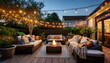© Matthias - Outdoor Patio with String Lights and Soft Blankets