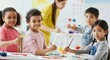 © Rizka - Kids Painting in Art Class