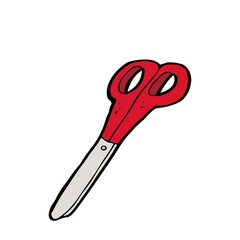 Poster - cartoon scissors