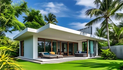 Canvas Print - Exquisite villas and private cottages amidst tropical paradise