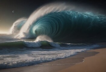 Wall Mural - space itself appears to form massive tidal waves of dark matter, with stars and planets being drawn 