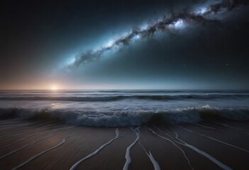 Wall Mural - space itself appears to form massive tidal waves of dark matter, with stars and planets being drawn 