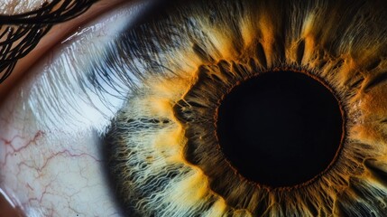 Canvas Print - Close-up of a Human Eye with Detailed Iris