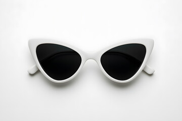 Stylish White Retro Cat-Eye Sunglasses | Vintage Fashion Accessory for Chic and Timeless Looks