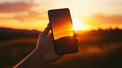 Canvas Print - Sunset Captured on a Smartphone