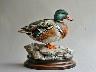 Sticker - Mandarin Duck: A Colorful Portrait of Nature's Beauty