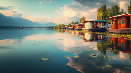 Wall Mural - lake como countryc