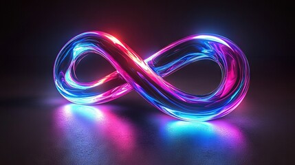 Poster -   A blue and purple light up object with a red center