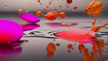 Sticker - Colorful Liquid Droplet Splash